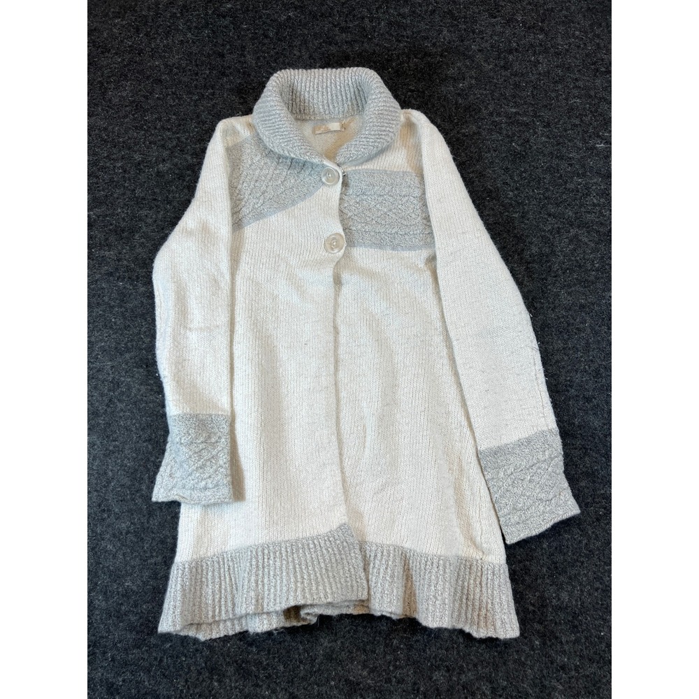 Prana Angelica Duster Cardigan Womens Large Cream Shawl Sweater Cottagecore